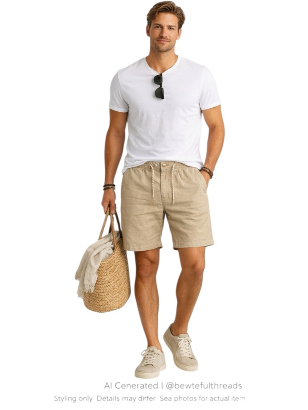 Lucky Brand XXL Tan Linen Drawstring Shorts NWT Coastal Casual